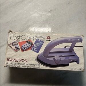 Vintage Post Card Travel Iron In Box Working Condition New In Box